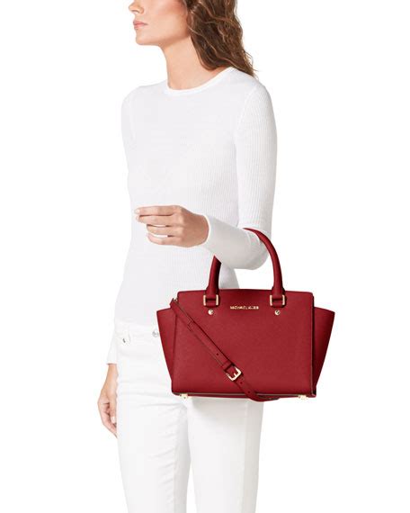 michael michael kors medium selma top zip satchel dark khaki|MICHAEL Michael Kors Selma Medium Top Zip Satchel .